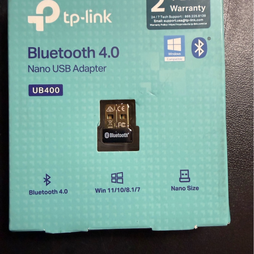 TP-Link UB400 Nano USB Adapter in Black and Blue
